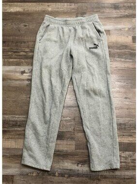 Puma Mens Medium Gray Athletic Sweatpants Jogger Joggers